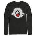 thumbnail image 1 of Men's Nintendo Mario Boo Ghost Long Sleeve Shirt Black Small, 1 of 3