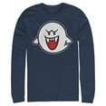 thumbnail image 1 of Men's Nintendo Mario Boo Ghost Long Sleeve Shirt Navy Blue Small, 1 of 3