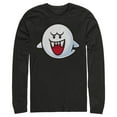 thumbnail image 1 of Men's Nintendo Mario Boo Ghost Smile  Long Sleeve Shirt Black Small, 1 of 4