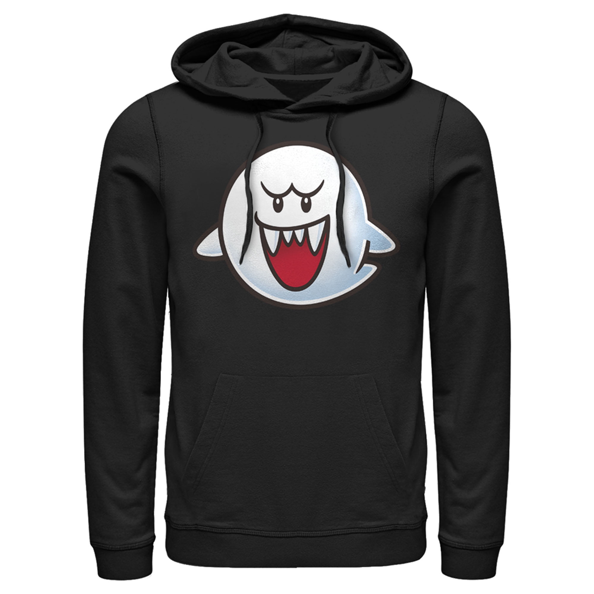 Men's Nintendo Mario Boo Ghost Smile Pull Over Hoodie Black Small ...