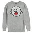 thumbnail image 1 of Men's Nintendo Mario Boo Ghost Sweatshirt Athletic Heather Large, 1 of 3