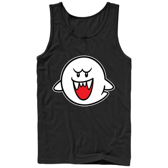 Men's Nintendo Mario Boo Ghost  Tank Top Black Small