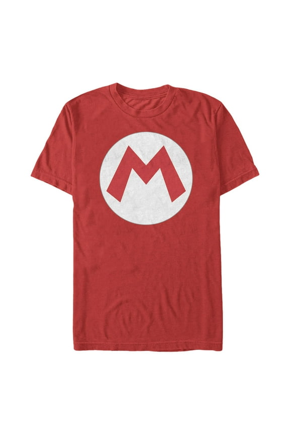 Men's Nintendo Mario Circle Icon  Graphic T-Shirt