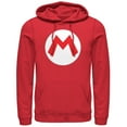 thumbnail image 1 of Men's Nintendo Mario Circle Icon  Pull Over Hoodie Red Large, 1 of 4