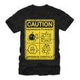 thumbnail image 1 of Men's Nintendo Mario Enemies Caution  Graphic Tee Black Small, 1 of 4