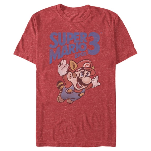 Men's Nintendo Mario Game Cover Graphic Tee Red Heather Small