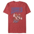 thumbnail image 1 of Men's Nintendo Mario Game Cover  Graphic Tee Red Heather X Large, 1 of 4