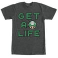 thumbnail image 1 of Men's Nintendo Mario Get Life Graphic Tee Charcoal Heather Small, 1 of 4