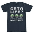 thumbnail image 1 of Men's Nintendo Mario Get a Life, But I Got Three  Graphic Tee Navy Blue Medium, 1 of 4