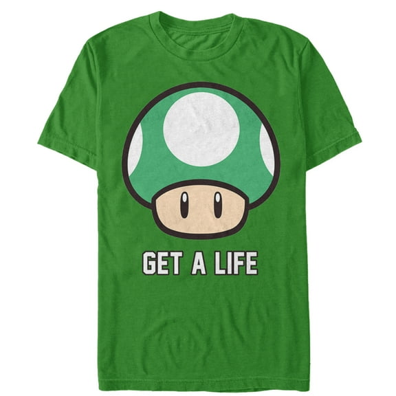 Men's Nintendo Mario Get a Life  Graphic Tee Kelly X Large