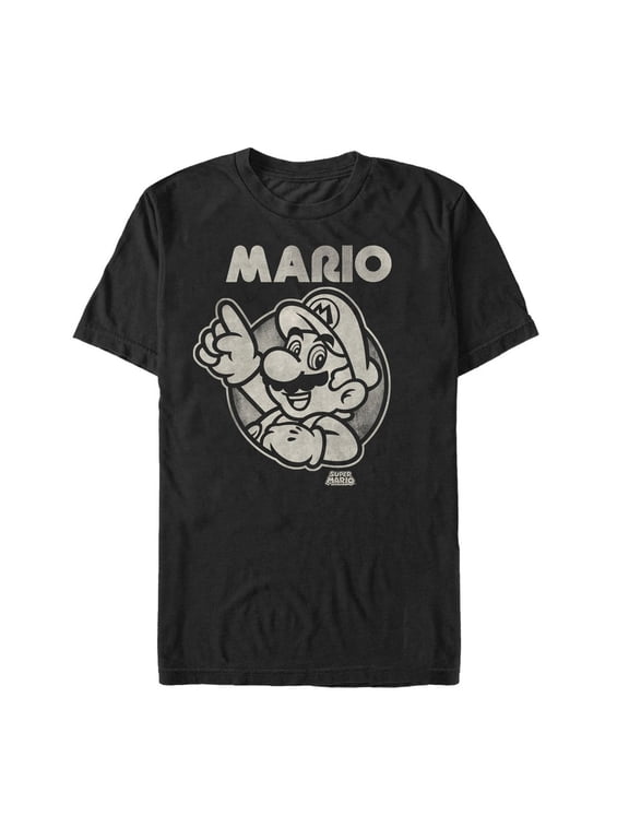 Men's Nintendo Mario Graphic Tee Black 4X Large