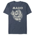 thumbnail image 1 of Men's Nintendo Mario  Graphic Tee Navy Blue Heather 2X Large, 1 of 3