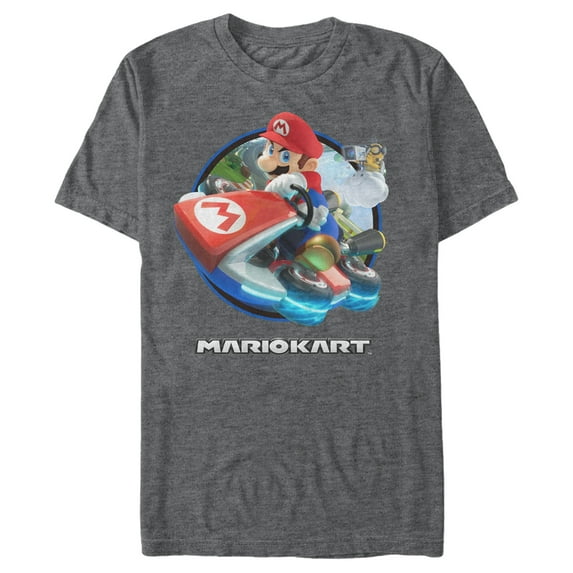 Men's Nintendo Mario Kart 8 Graphic Tee Charcoal Heather 2X Large