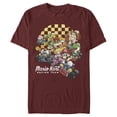 thumbnail image 1 of Men's Nintendo Mario Kart Cartoon Collage Graphic Tee Cardinal 3X Large, 1 of 4