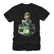 Men's Nintendo Mario Kart Luigi Driving Graphic Tee Black 5X Large