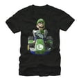 thumbnail image 1 of Men's Nintendo Mario Kart Luigi Driving  Graphic Tee Black Small, 1 of 4
