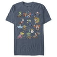 thumbnail image 1 of Men's Nintendo Mario Kart Racers Action Mach Up Poster  Graphic Tee Navy Blue Heather Large, 1 of 3
