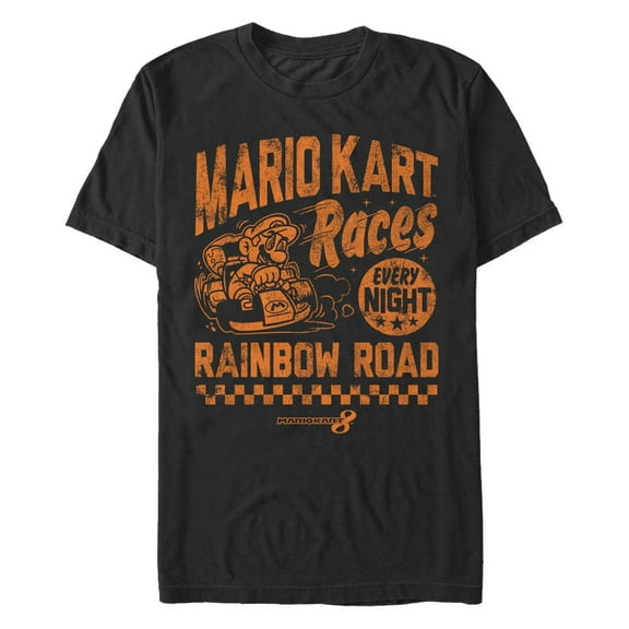 Men's Nintendo Mario Kart Races Every Night  Graphic T-Shirt