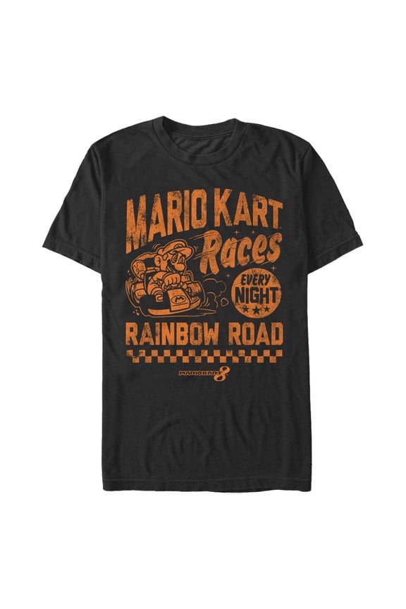 Men's Nintendo Mario Kart Races Every Night Graphic T-Shirt