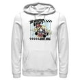 thumbnail image 1 of Men's Nintendo Mario Kart Racing Frame Pull Over Hoodie White Medium, 1 of 3