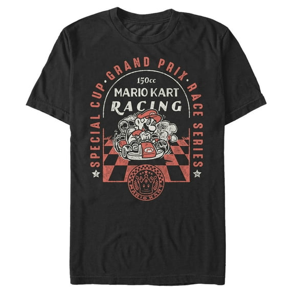 Men's Nintendo Mario Kart Racing Grand Prix Special Cup Graphic Tee Black Medium