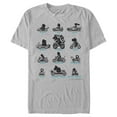 thumbnail image 1 of Men's Nintendo Mario Kart Silhouette Grid  Graphic Tee Silver Large, 1 of 3