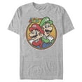 thumbnail image 1 of Men's Nintendo Mario Luigi Back to Back  Graphic Tee Athletic Heather Small, 1 of 4