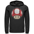 thumbnail image 1 of Men's Nintendo Mario Mushroom Pull Over Hoodie Black X Large, 1 of 3