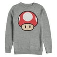 thumbnail image 1 of Men's Nintendo Mario Mushroom  Sweatshirt Athletic Heather 3X Large, 1 of 3