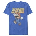 thumbnail image 1 of Men's Nintendo Mario Retro Jump  Graphic Tee Royal Blue Heather Small, 1 of 4