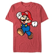 Men's Nintendo Mario Super Pose Graphic Tee Red Heather Medium