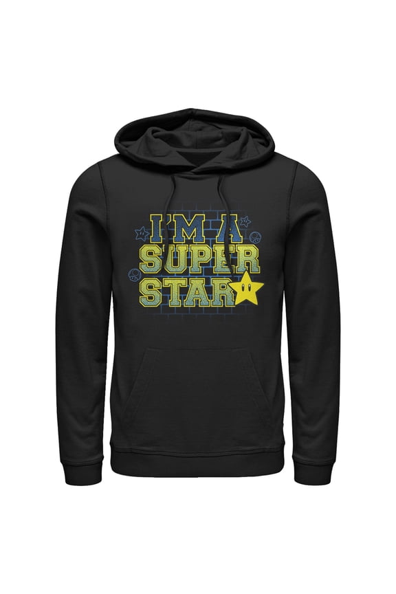 Men's Nintendo Mario Super Star Pull Over Hoodie