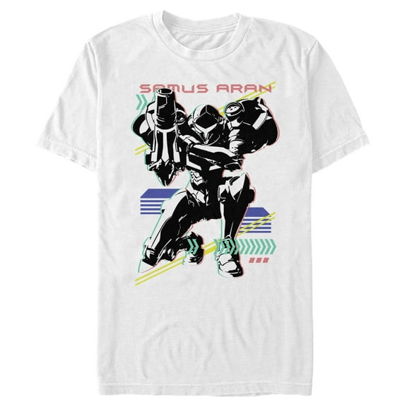 Men's Nintendo Metroid 80's Vibe Graphic Tee White X Large