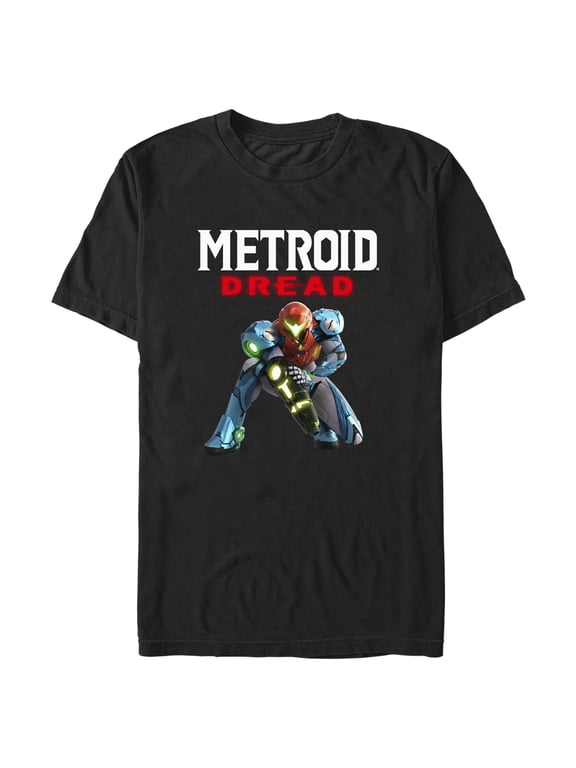 Men's Nintendo Metroid Dread Samus Stance Graphic Tee Black 2X Large