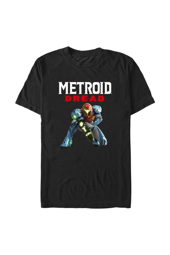 Men's Nintendo Metroid Dread Samus Stance Graphic Tee Black 2X Large