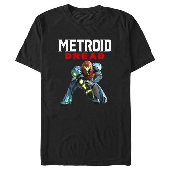 Men's Nintendo Metroid Dread Samus Stance Graphic Tee Black 3X Large