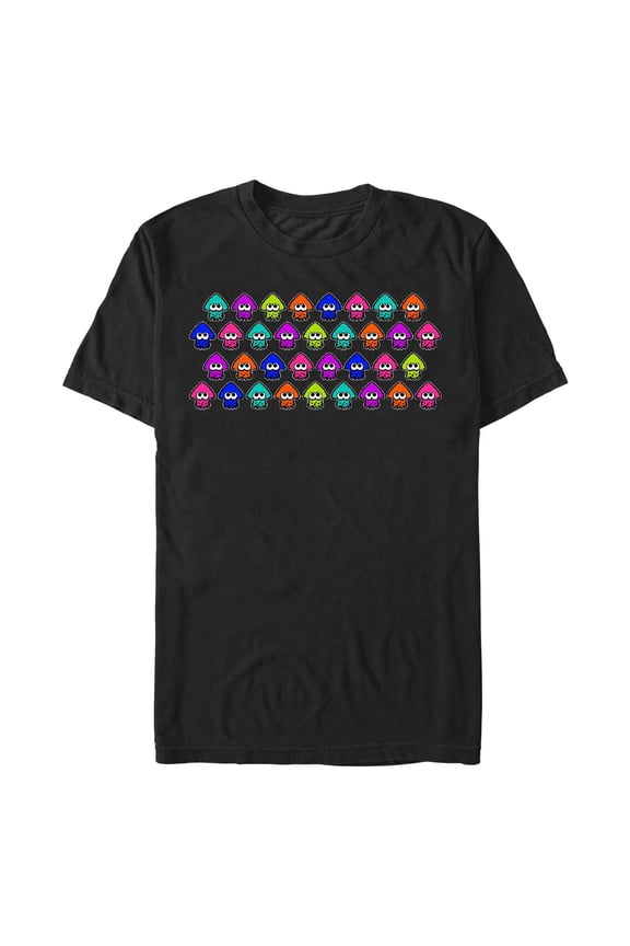 Men's Nintendo Multicolor Squid Lineup Graphic T-Shirt