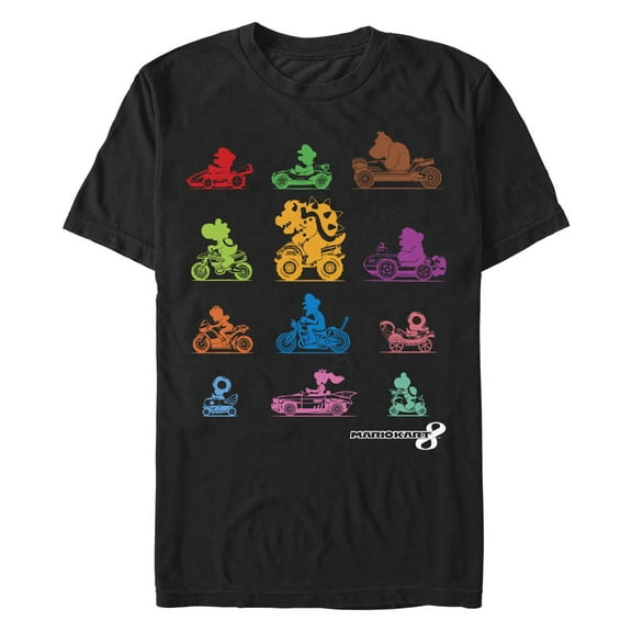 Men's Nintendo Multicolored Racers  Graphic T-Shirt