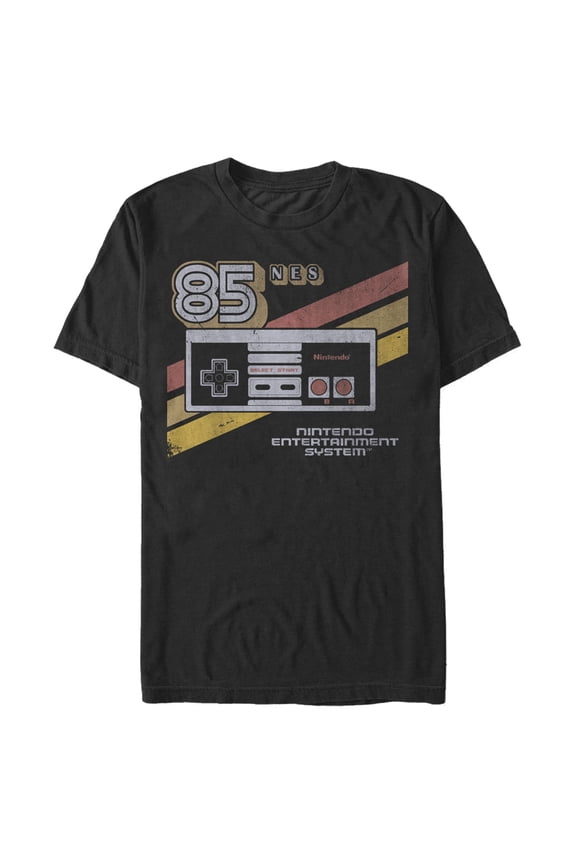 Men's Nintendo NES 85 Controller  Graphic Tee Black 5X Large