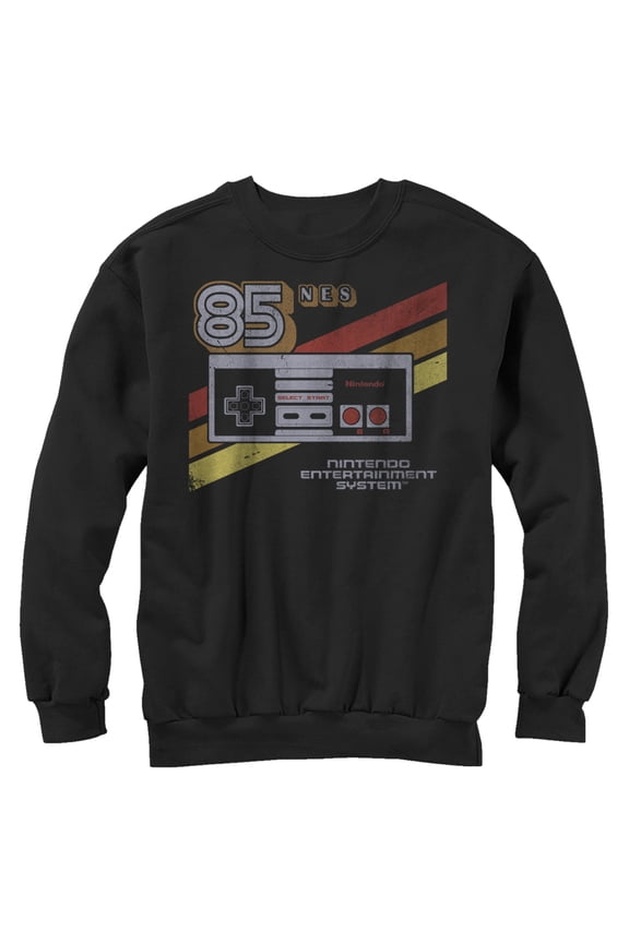 Men's Nintendo NES 85 Controller Sweatshirt Black Large