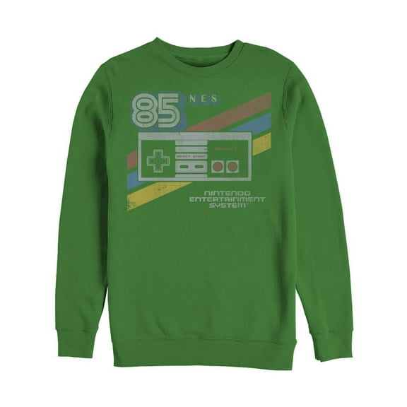 Men's Nintendo NES 85 Controller  Sweatshirt Kelly Green X Large