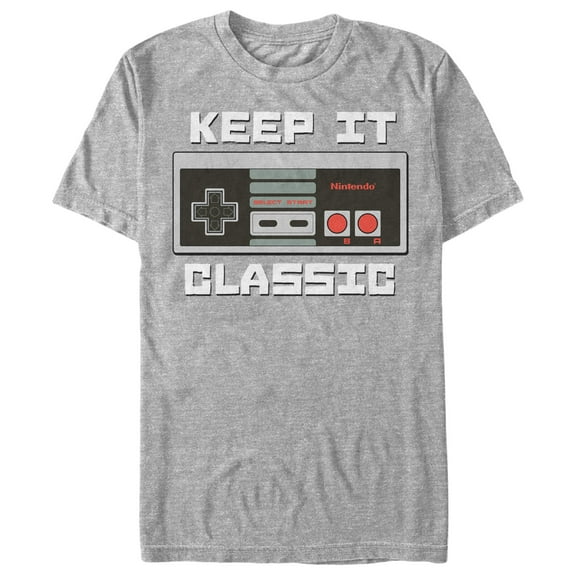 Men's Nintendo NES Classic Controller Graphic Tee Athletic Heather Large
