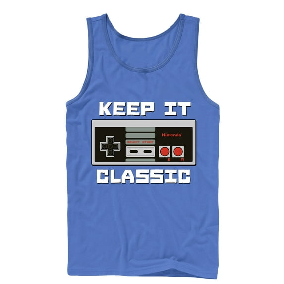 Men's Nintendo NES Classic Controller Tank Top Royal 2X Large