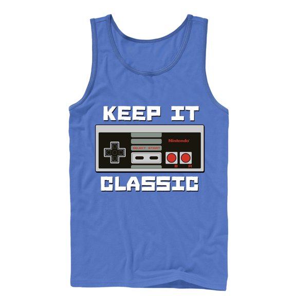 Men's Nintendo NES Classic Controller Tank Top Royal Medium