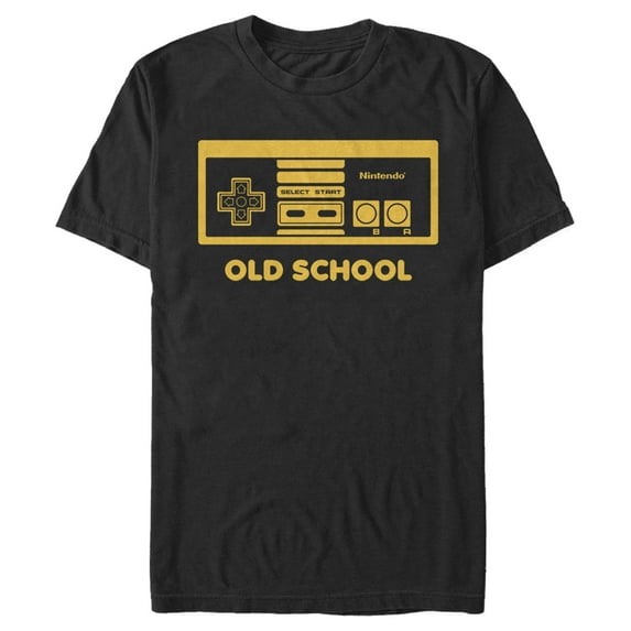 Men's Nintendo NES Controller Old School Graphic Tee Black Medium