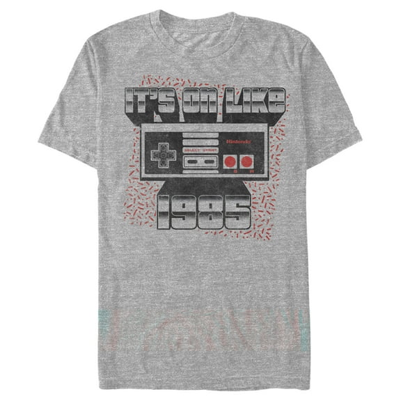 Men's Nintendo NES Controller on Like 1985  Graphic Tee Athletic Heather 2X Large