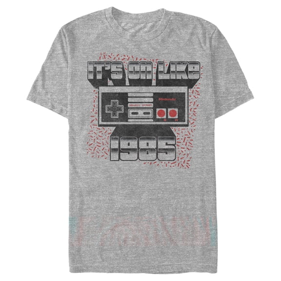 Men's Nintendo NES Controller on Like 1985 Graphic Tee Athletic Heather 3X Large