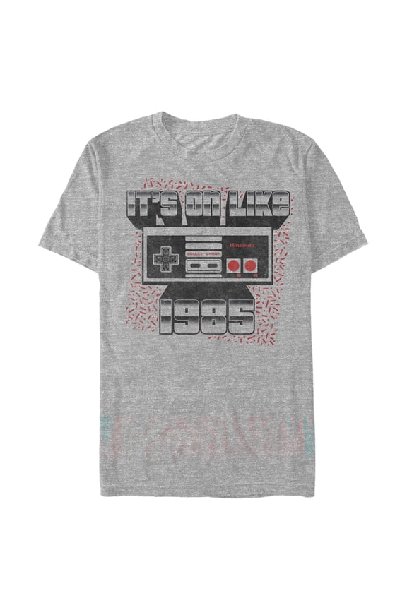 Men's Nintendo NES Controller on Like 1985 Graphic Tee Athletic Heather X Large