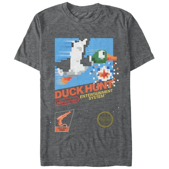 Men's Nintendo NES Duck Hunt Graphic Tee Charcoal Heather Small