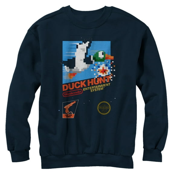 Men's Nintendo NES Duck Hunt Sweatshirt Navy Blue 2X Large